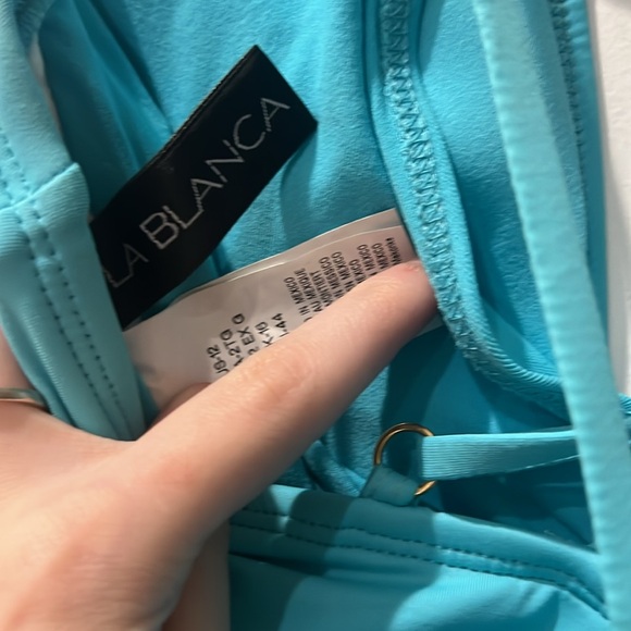 La Blanca Light Blue Womens Tankini Top Size 12 - Picture 3 of 3
